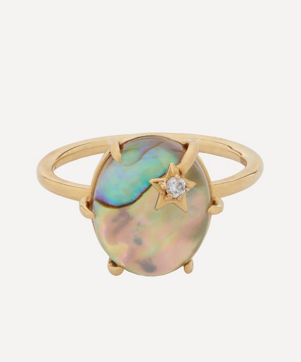 Andrea Fohrman - 14ct Gold Mini Galaxy Mother of Pearl Ring image number null