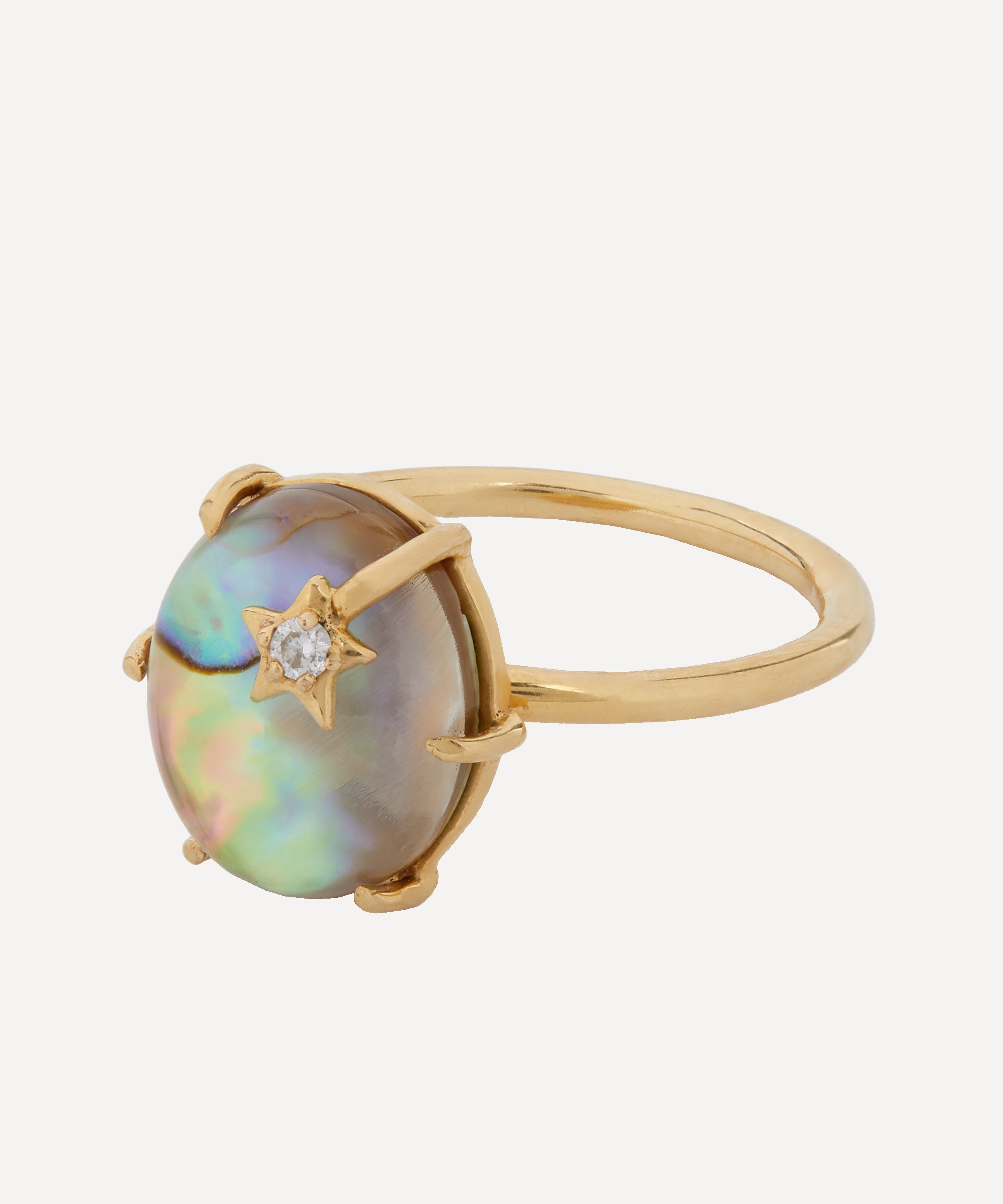 Andrea Fohrman - 14ct Gold Mini Galaxy Mother of Pearl Ring image number 2