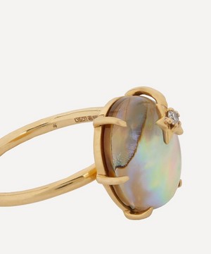 Andrea Fohrman - 14ct Gold Mini Galaxy Mother of Pearl Ring image number 3