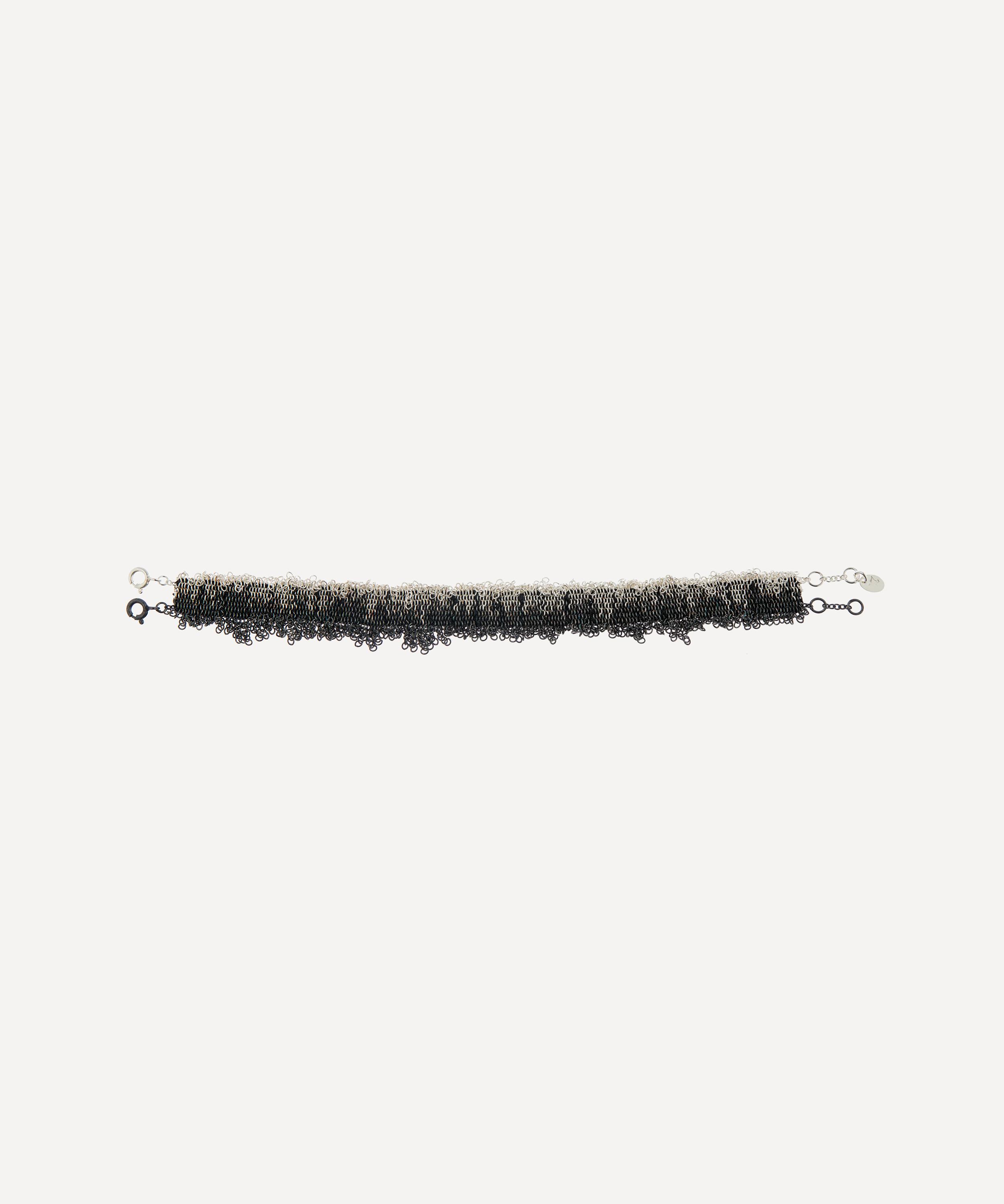 Stephanie Schneider - Oxidised Silver Woven Ombre Chain Bracelet image number 0