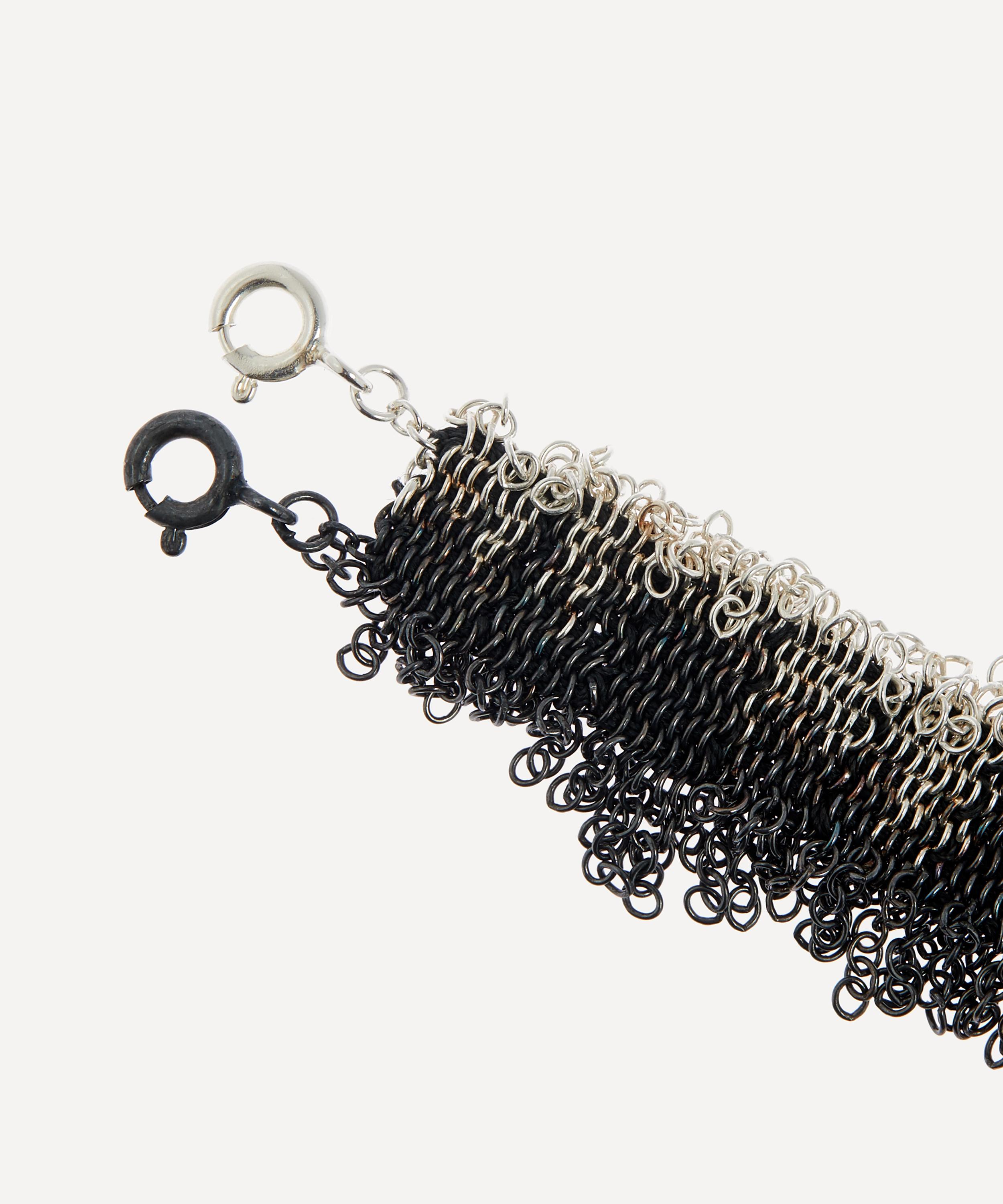 Stephanie Schneider - Oxidised Silver Woven Ombre Chain Bracelet image number 2