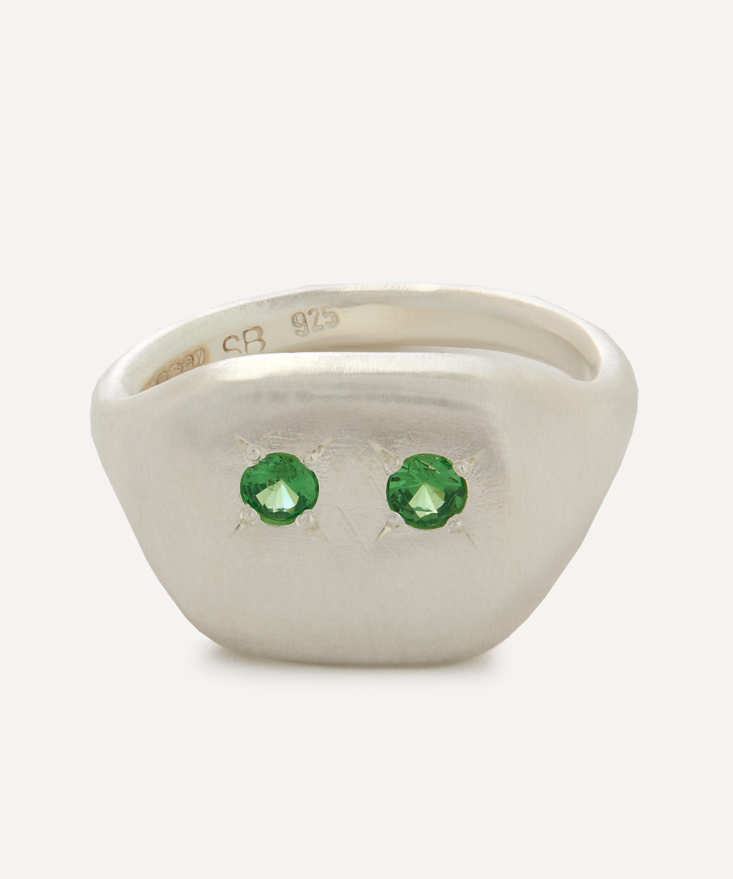 Seb Brown - Sterling Silver Boulder Signet Ring image number 0