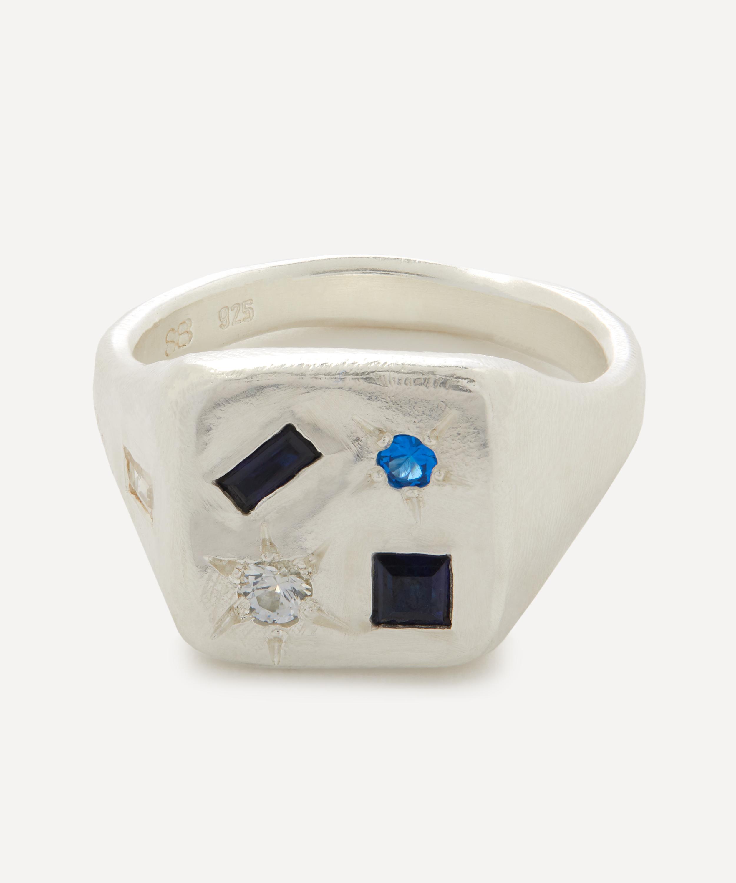 Seb Brown - Sterling Silver Tablet Signet Ring image number 
