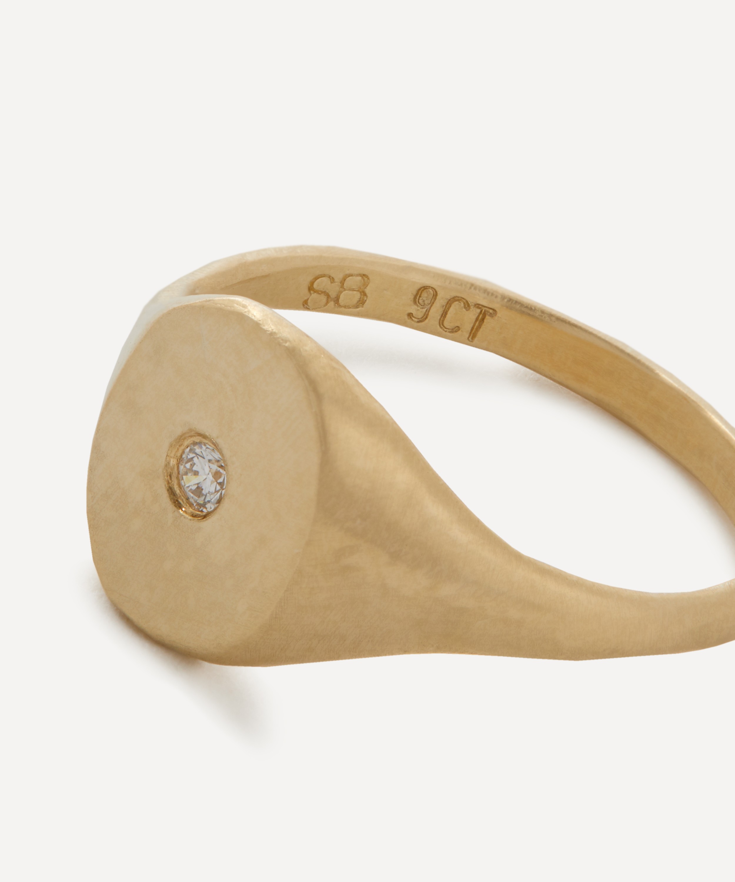 Seb Brown - 9ct Gold Hole Signet Ring image number 1