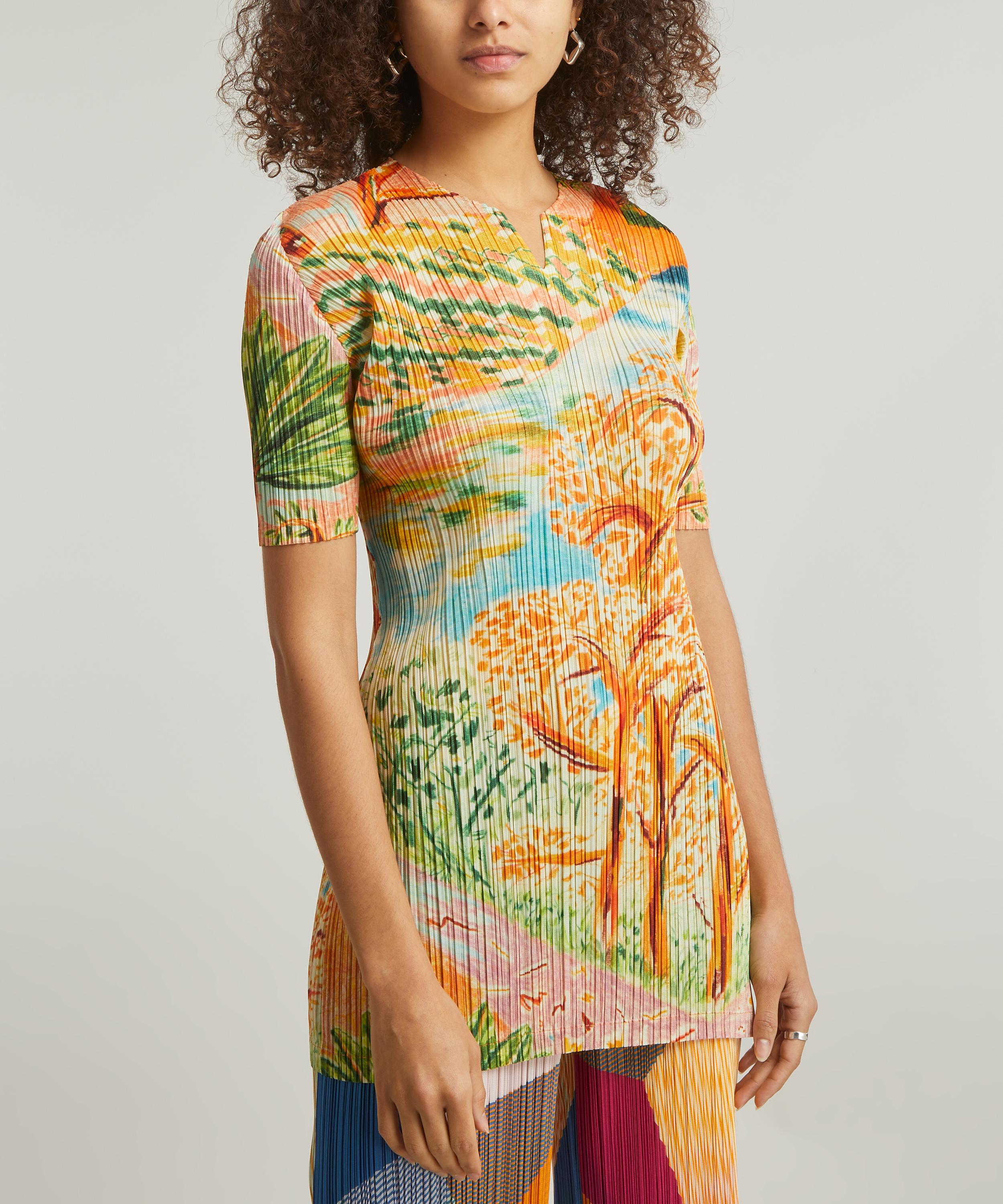 Pleats Please Issey Miyake PROMENADE Pleated Short-Sleeve Tunic