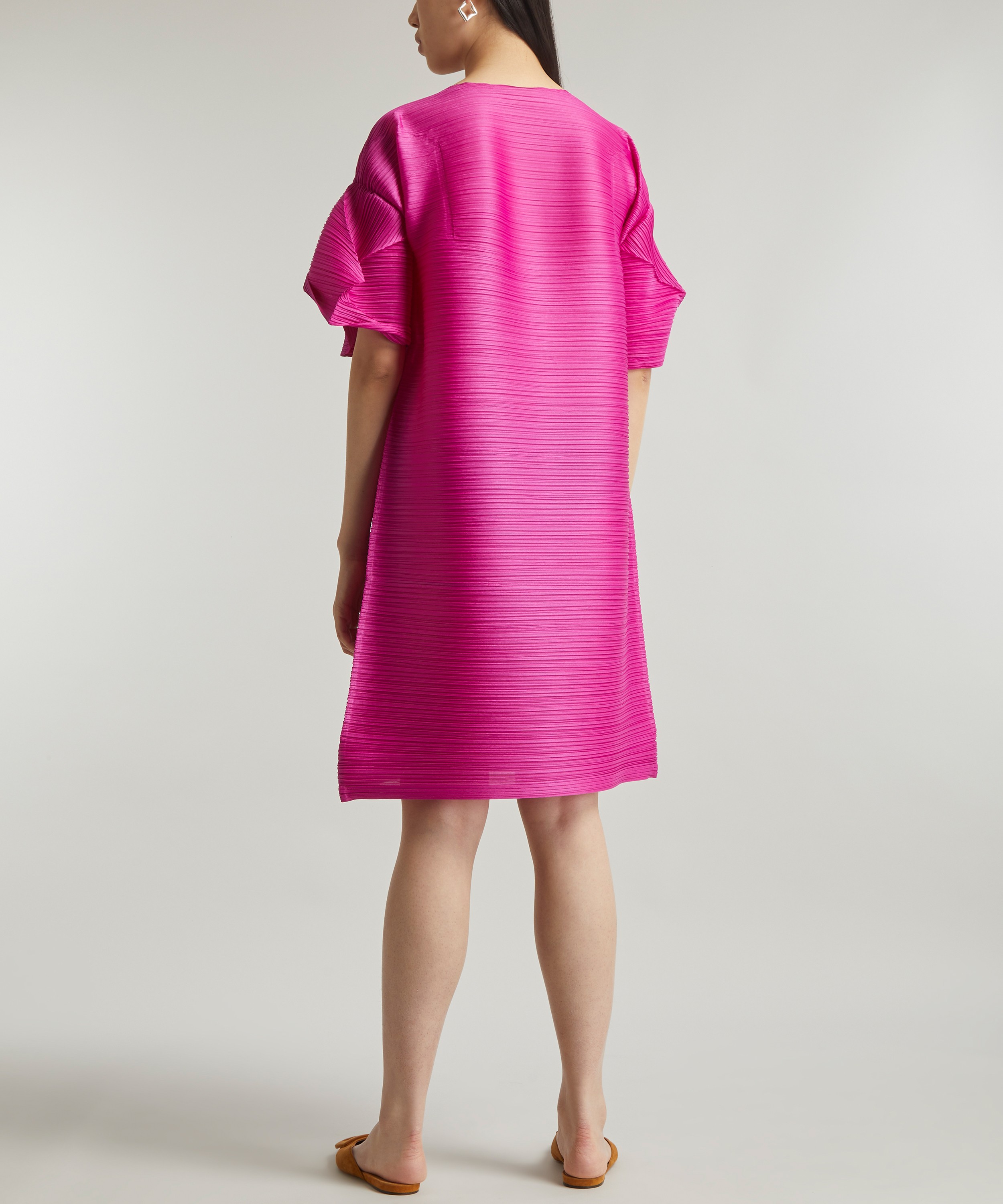 Pleats Please Issey Miyake Magenta Tour Mini-Dress | Liberty