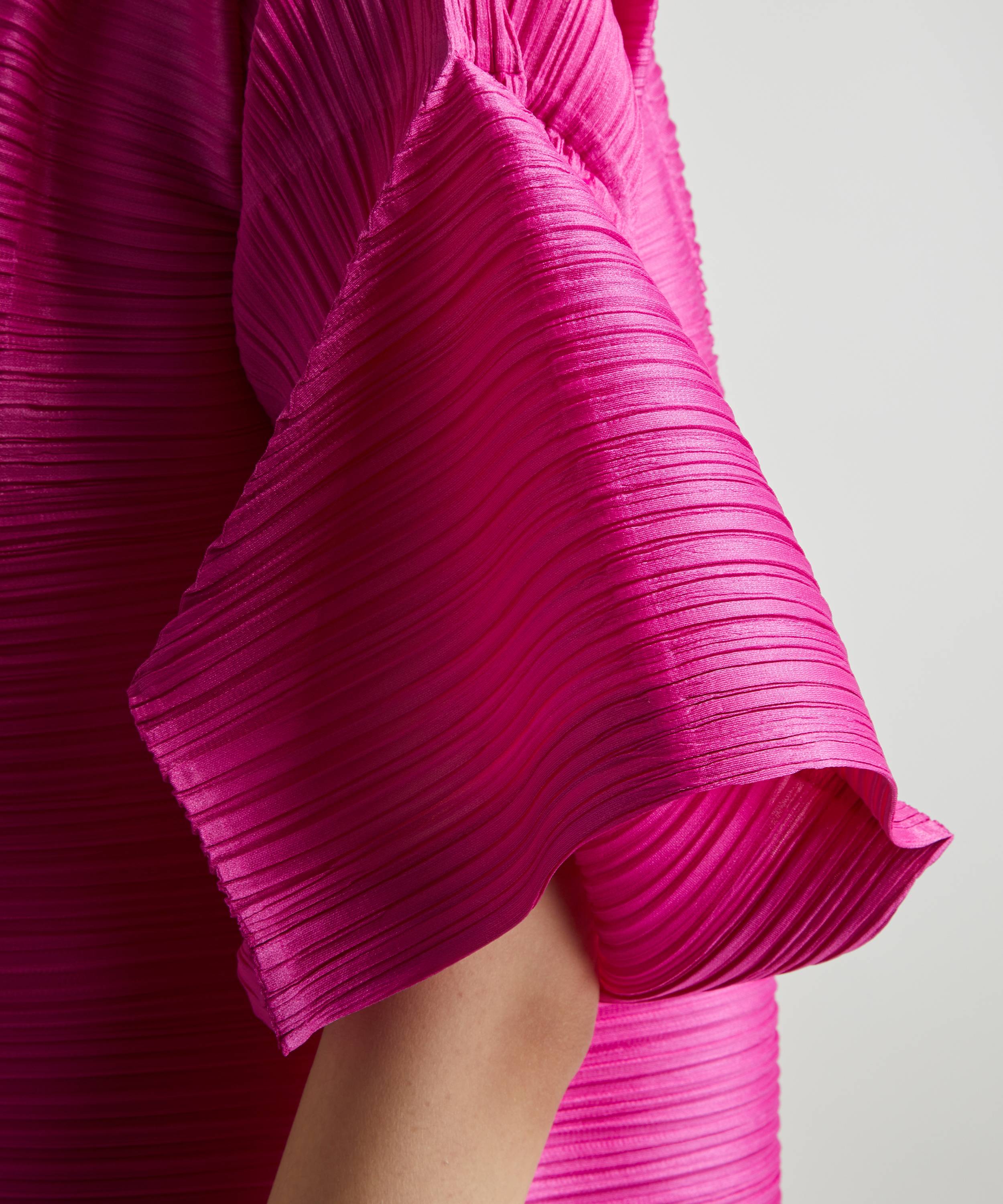 Pleats Please Issey Miyake Magenta Tour Mini-Dress | Liberty