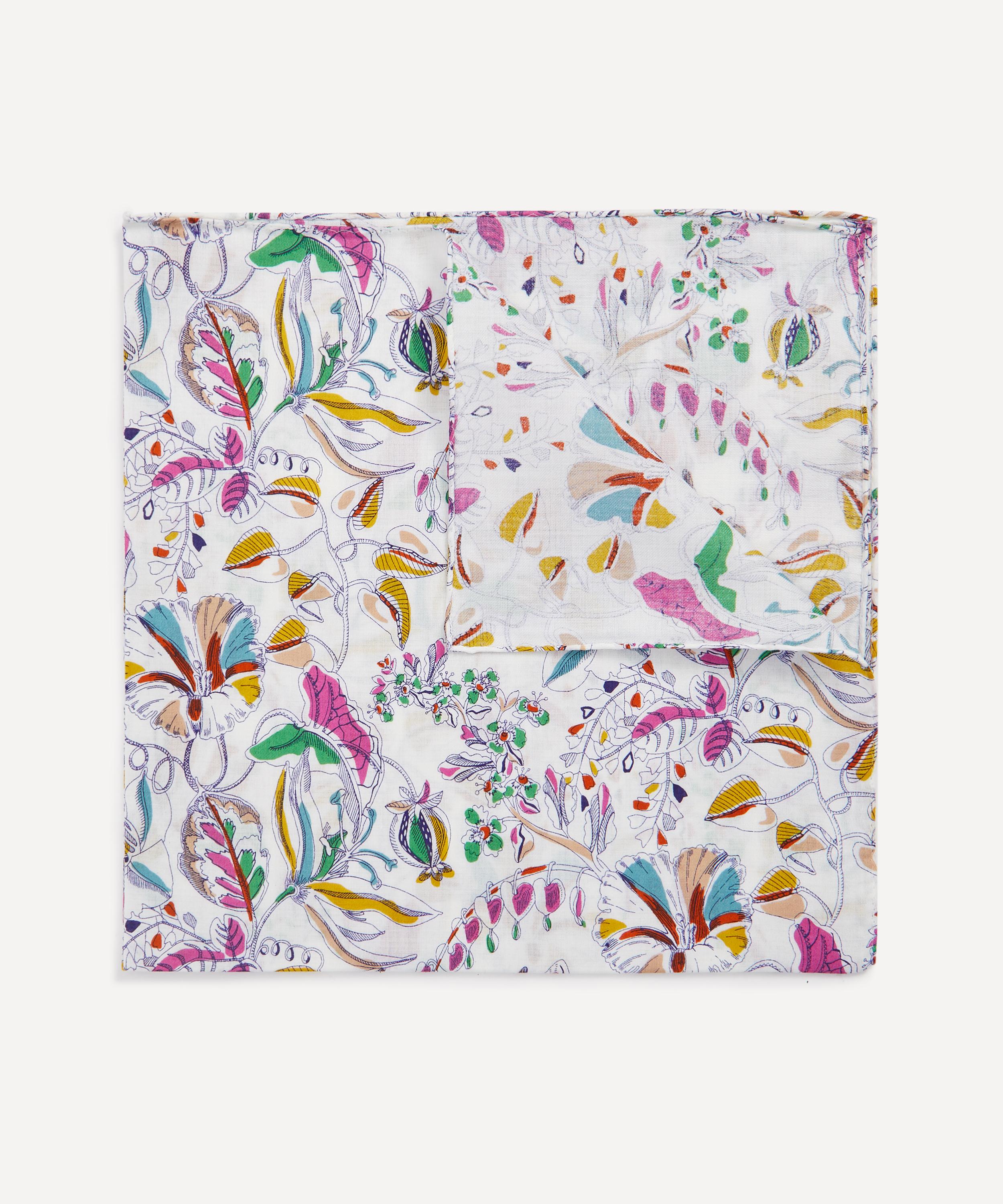 Liberty - Kew Road Medium White Cotton Handkerchief image number 1