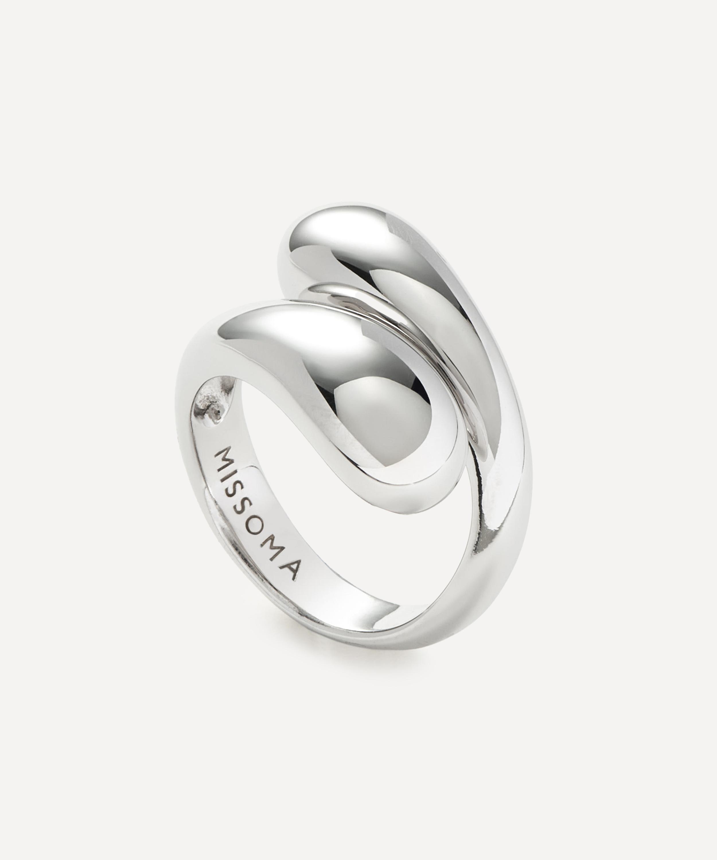 Missoma - X Savi Sterling Silver Sculptural Crossover Ring image number 0