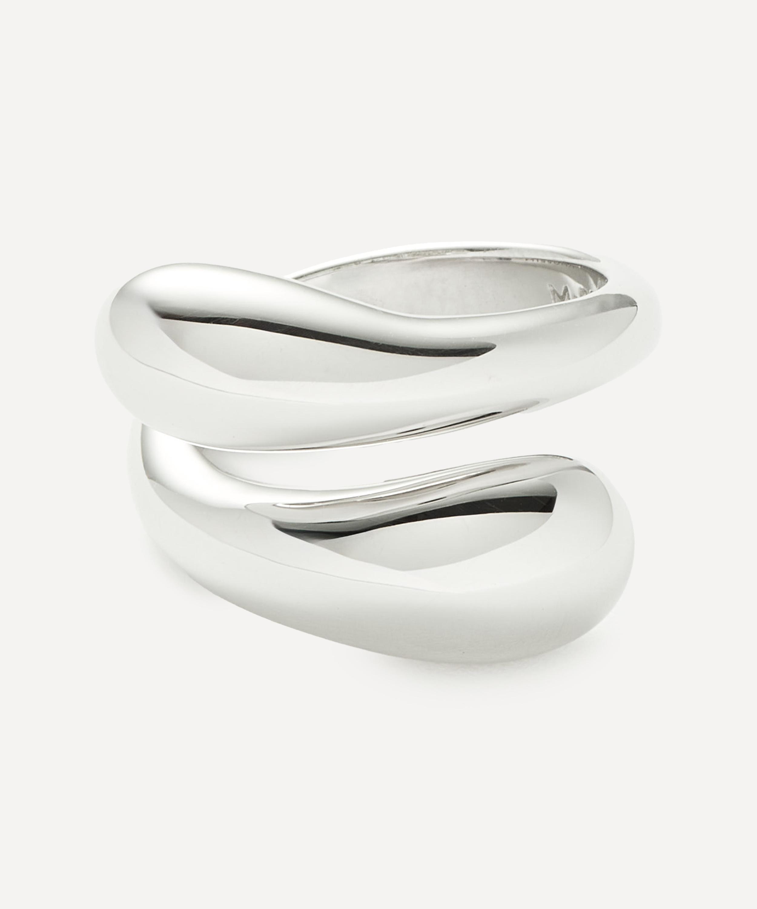 Missoma - X Savi Sterling Silver Sculptural Crossover Ring image number 3