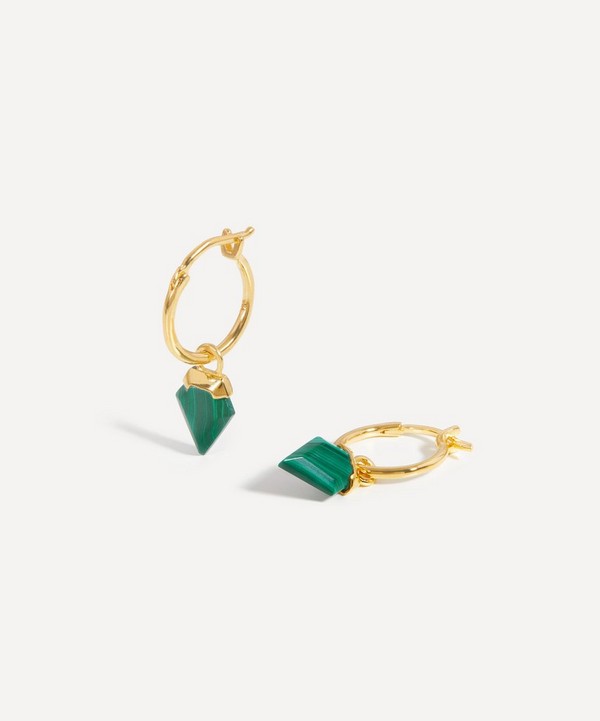 Missoma - 18ct Gold-Plated Vermeil Silver Mini Shield Hoop Earrings image number null