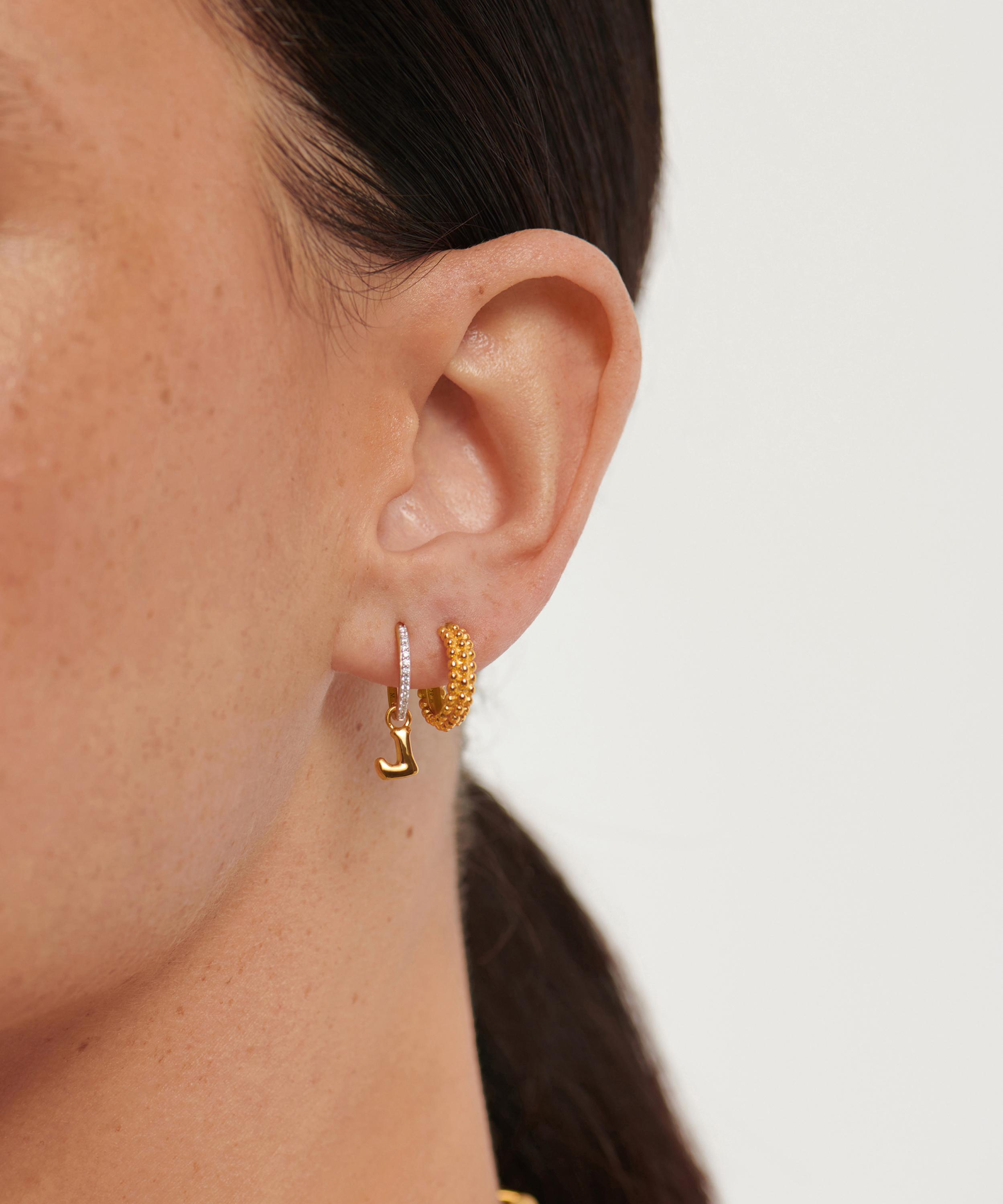 Missoma 18ct Gold Plated Vermeil Silver Mini Baya Hoop Earrings Liberty