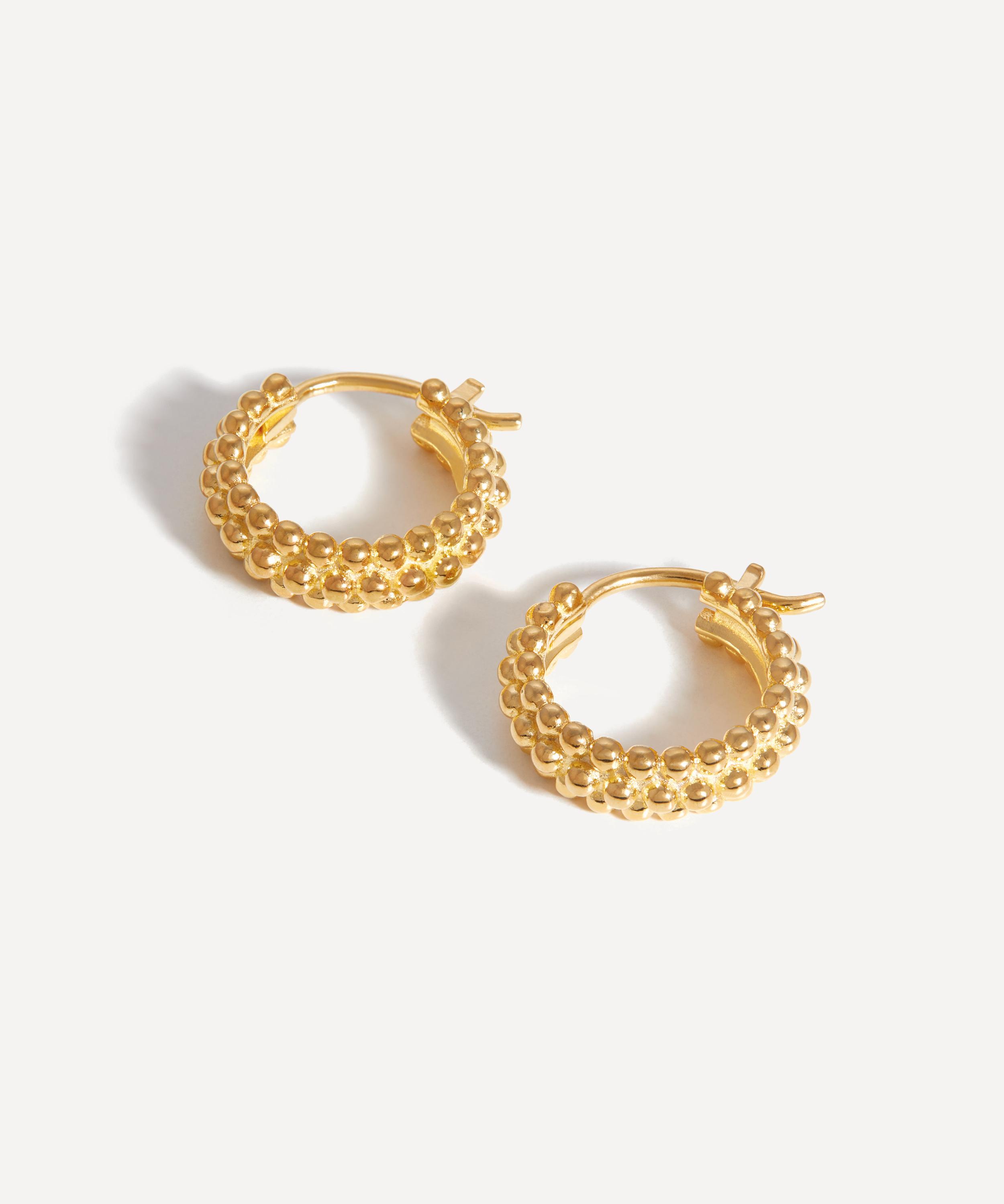 Missoma - 18ct Gold-Plated Vermeil Silver Mini Baya Hoop Earrings image number 2