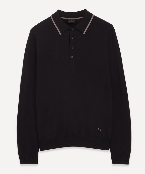PS Paul Smith - Long-Sleeve Merino Wool Polo Shirt