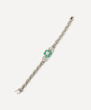 Kojis - 18ct White Gold Emerald and Diamond Bracelet image number 1