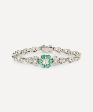 Kojis - 18ct White Gold Emerald and Diamond Bracelet image number 3