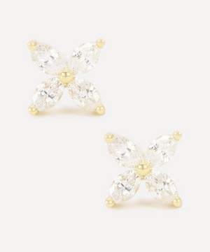 Kojis - 18ct Gold Marquise Diamond Cluster Earrings image number 0
