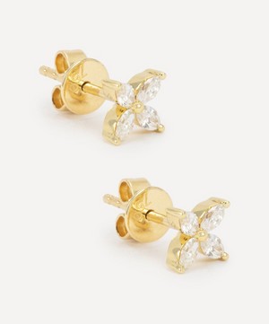 Kojis - 18ct Gold Marquise Diamond Cluster Earrings image number 1