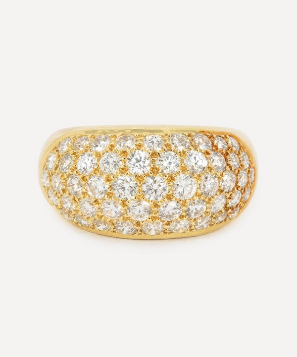 Kojis - 18ct Gold French Vintage Diamond Bombé Ring image number null