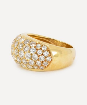 Kojis - 18ct Gold French Vintage Diamond Bombé Ring image number 1