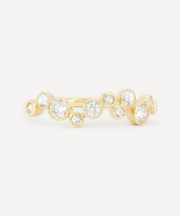 Kojis - 18ct Gold Diamond Bubble Band Ring image number null