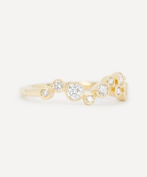 Kojis - 18ct Gold Diamond Bubble Band Ring image number 1