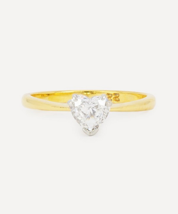Kojis - 22ct Gold Diamond Heart Solitaire Ring image number null