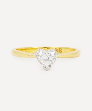 Kojis - 22ct Gold Diamond Heart Solitaire Ring image number 0