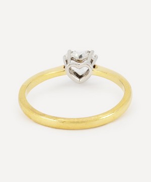 Kojis - 22ct Gold Diamond Heart Solitaire Ring image number 3