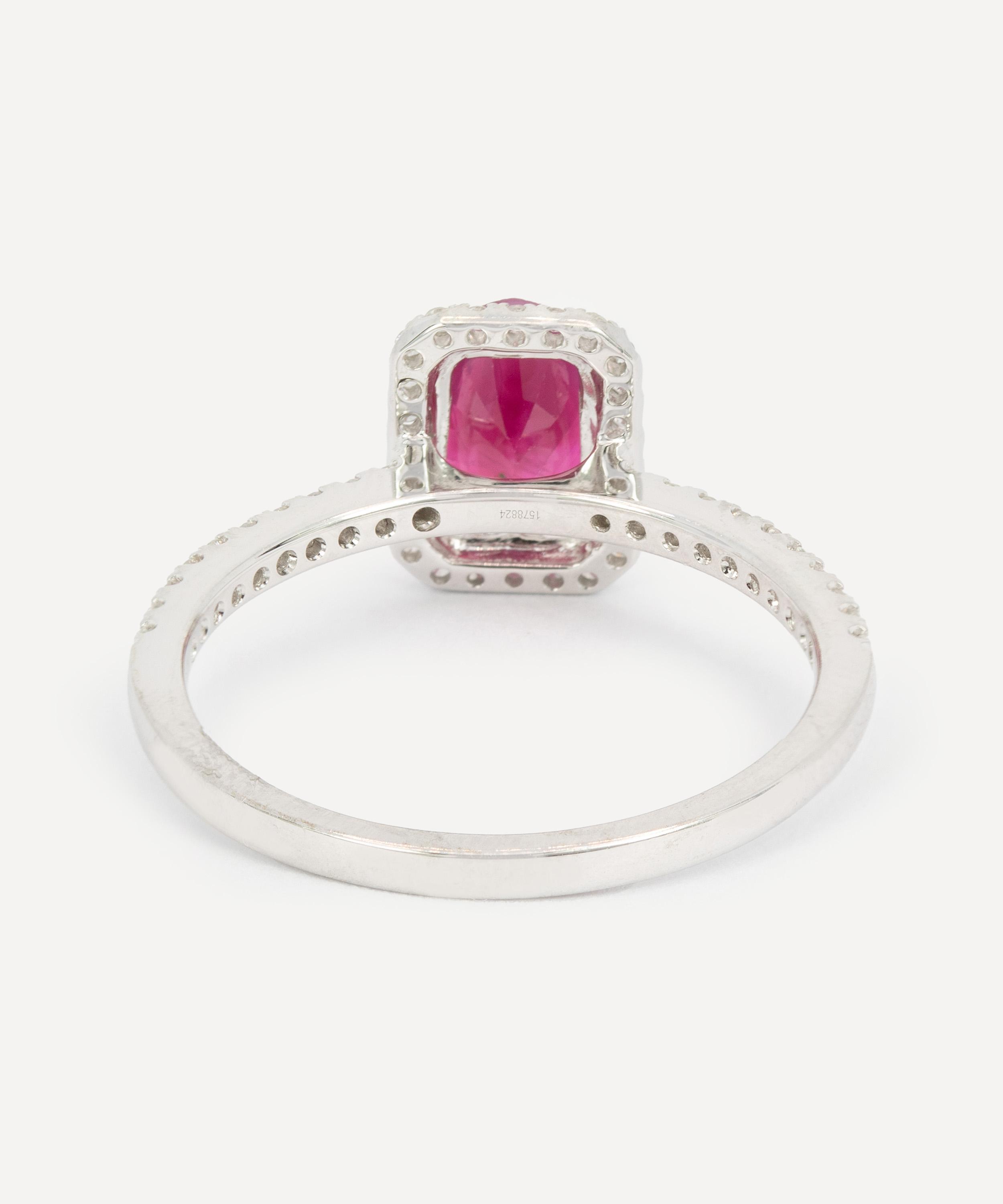 Kojis - 18ct White Gold Vintage Ruby Ring image number 3