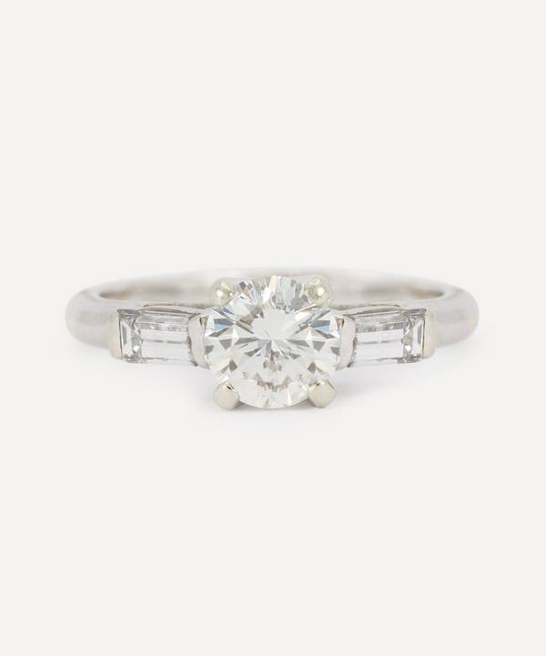 Kojis - 14ct White Gold Vintage Diamond Trilogy Ring