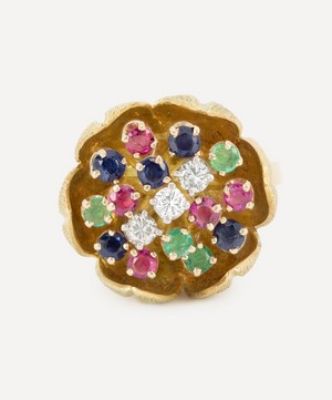 Kojis - 14ct Gold Vintage Flower Ring image number 0
