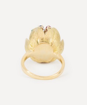 Kojis - 14ct Gold Vintage Flower Ring image number 3