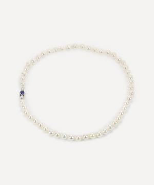 Kojis - 14ct White Gold Sapphire and Diamond Akoya Pearl Necklace image number 0