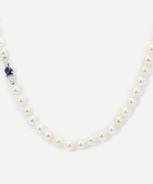 Kojis - 14ct White Gold Sapphire and Diamond Akoya Pearl Necklace image number 2