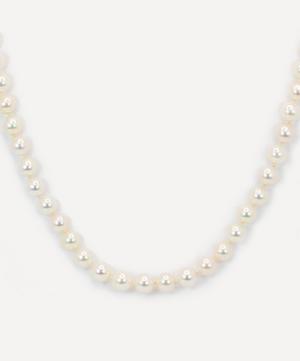 Kojis - 14ct White Gold Sapphire and Diamond Akoya Pearl Necklace image number 3
