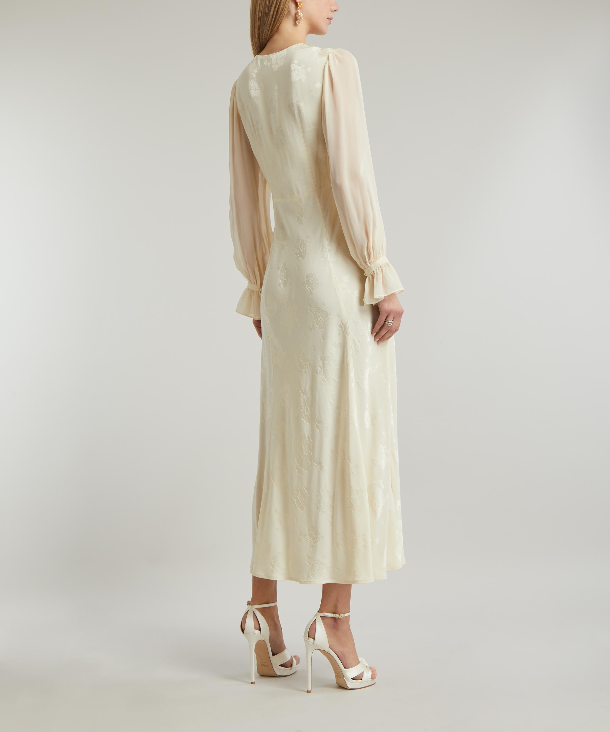 RIXO - Aoife V-Neck Poppy Jacquard Dress image number 