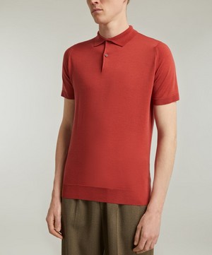 John Smedley - Payton Short-Sleeve Merino-Wool Polo Shirt image number 2