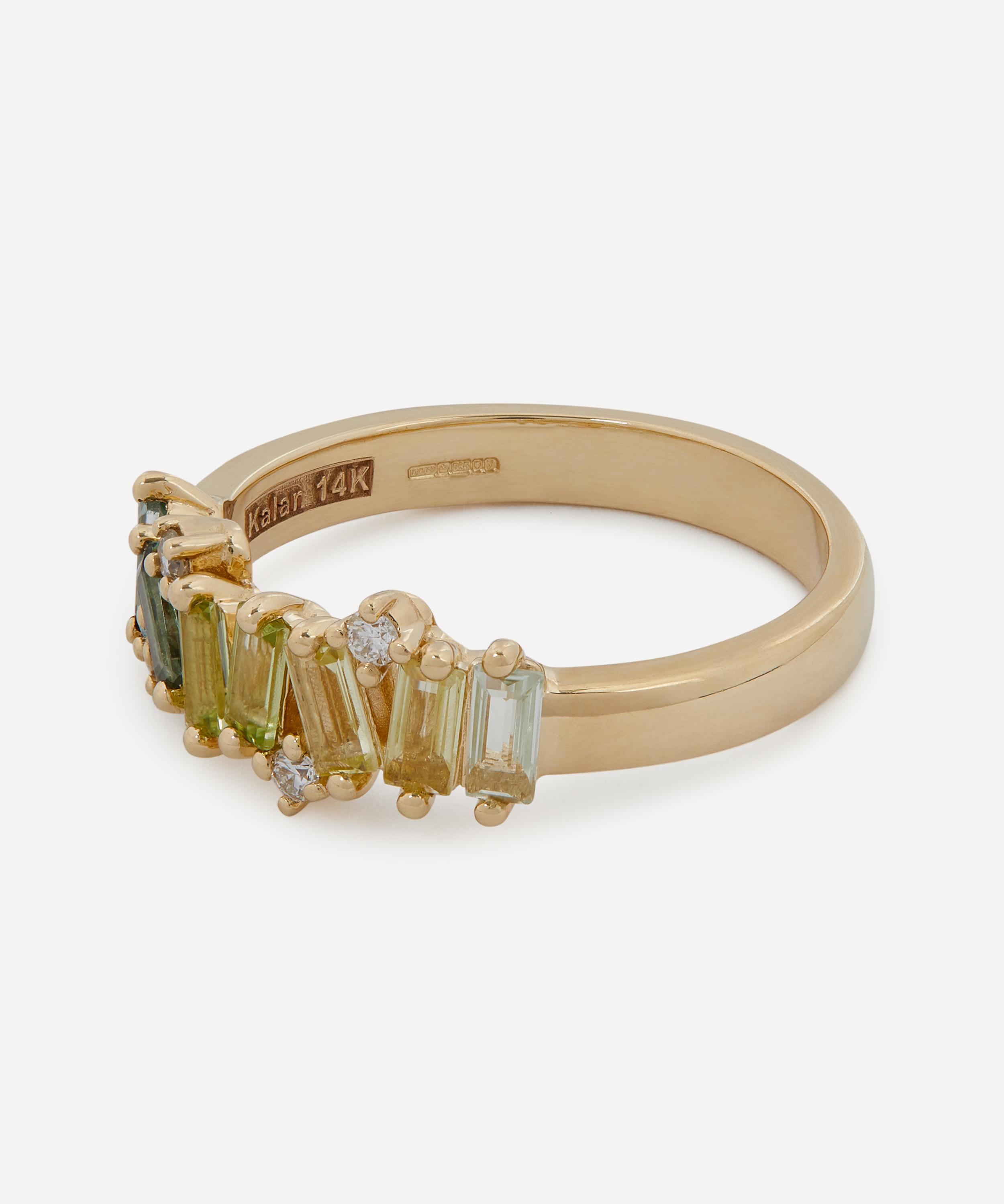 Suzanne Kalan - 14ct Gold Rainbow Mix Diamond Band Ring image number 2