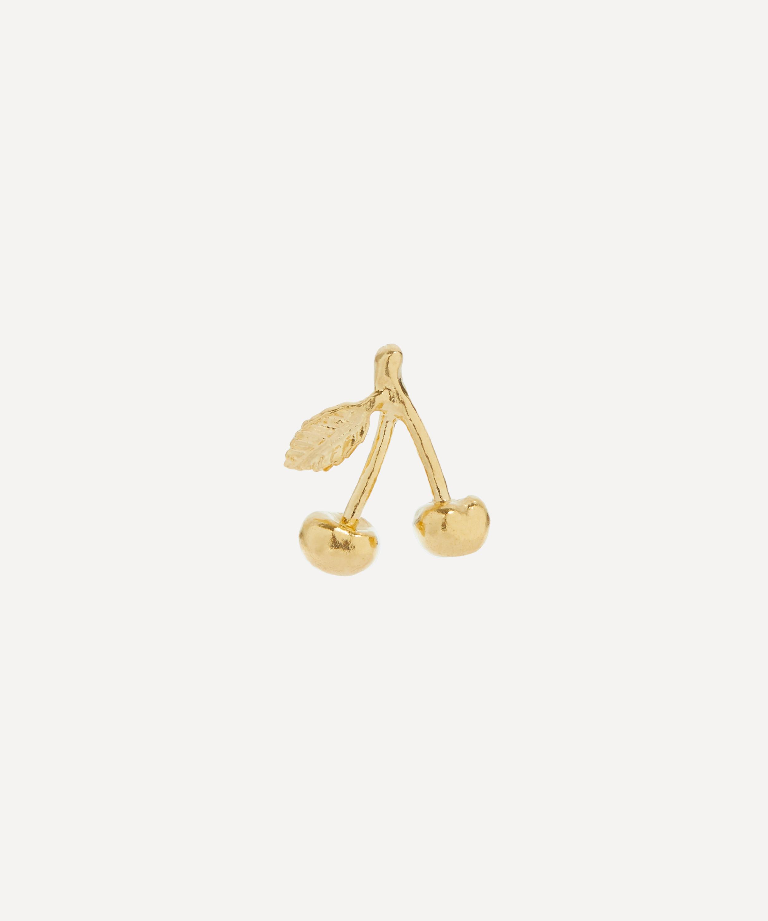 Alex Monroe - 22ct Gold-Plated Cherry Single Stud Earring
