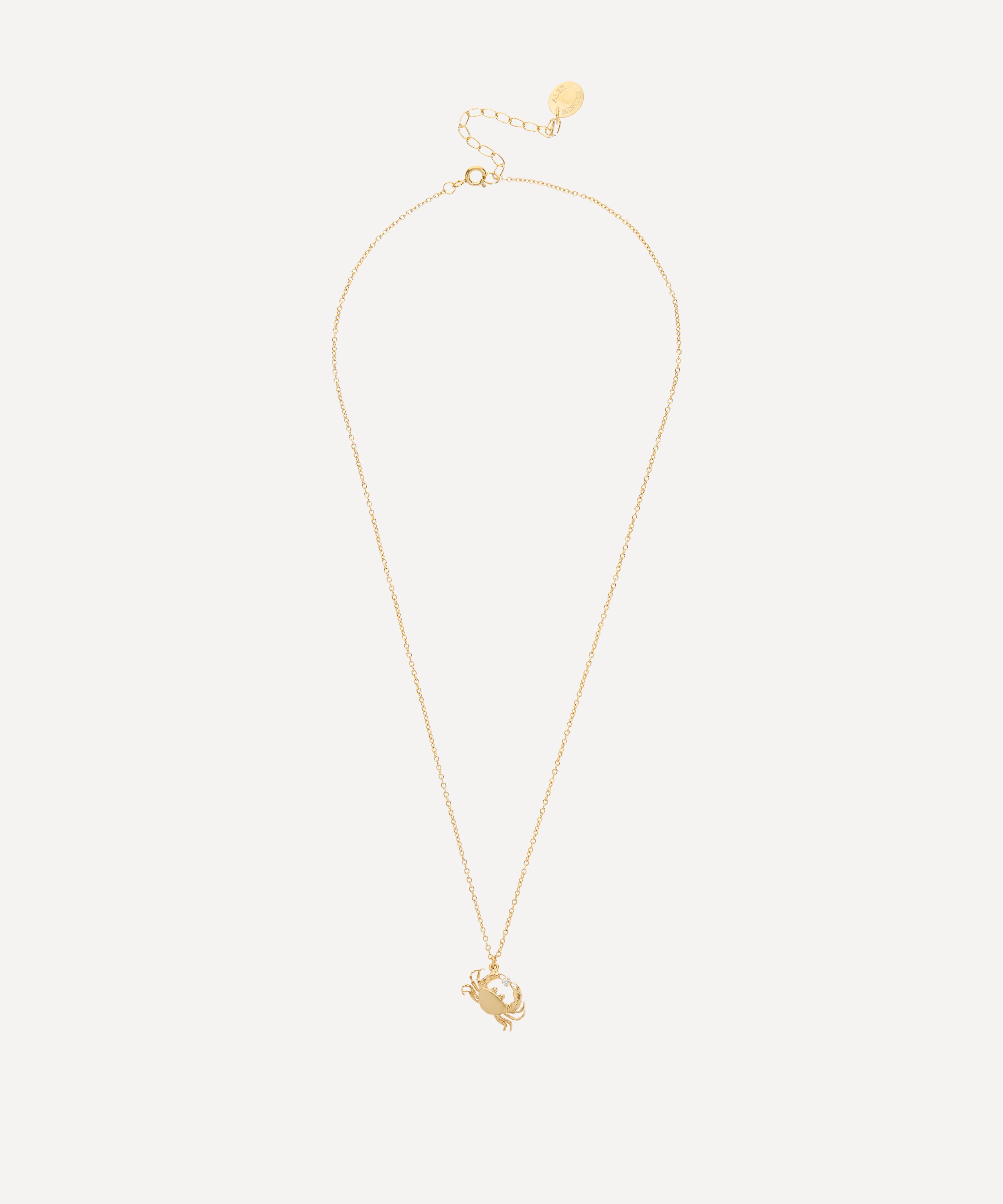 Alex Monroe - Gold-Plated Cheeky Crab Pendant Necklace image number 2