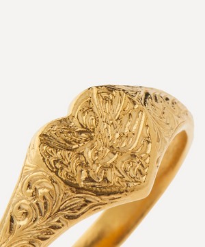 Alex Monroe - Gold-Plated Victoriana Heart Signet Ring image number 2