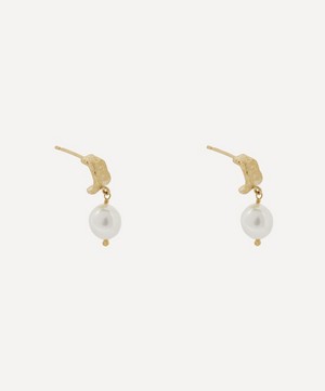 Alex Monroe - Gold-Plated Bark Huggie Hoop Earrings image number 0