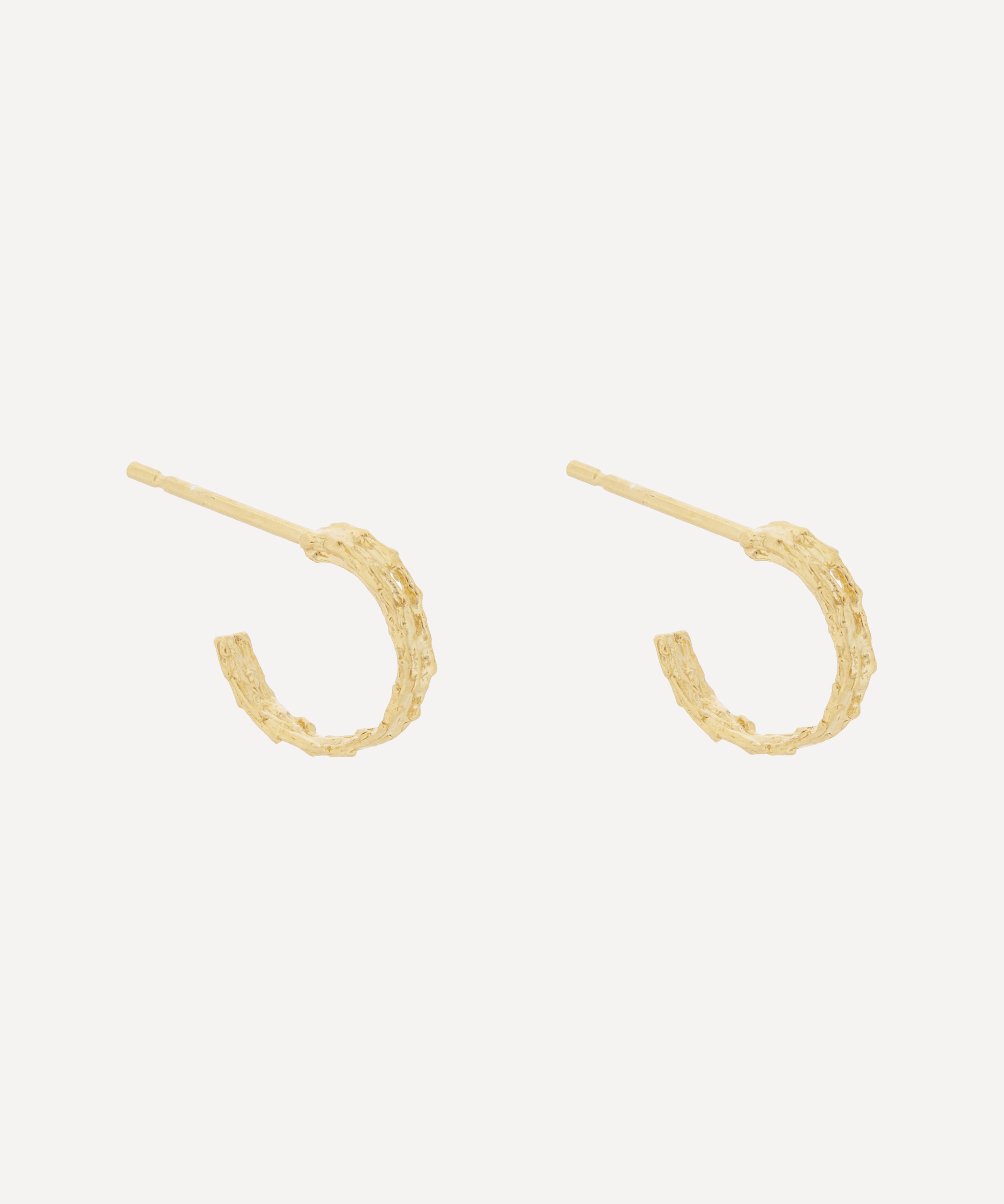 Alex Monroe - Gold-Plated Nest Structure Mini Hoop Earrings image number 0