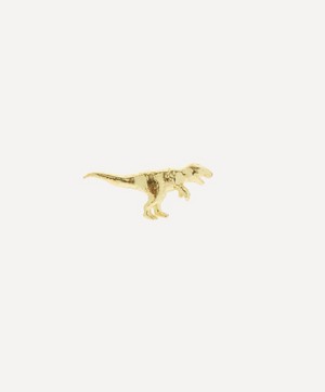 Alex Monroe - 18ct Gold Teeny Tiny T-Rex Single Stud Earring image number 0