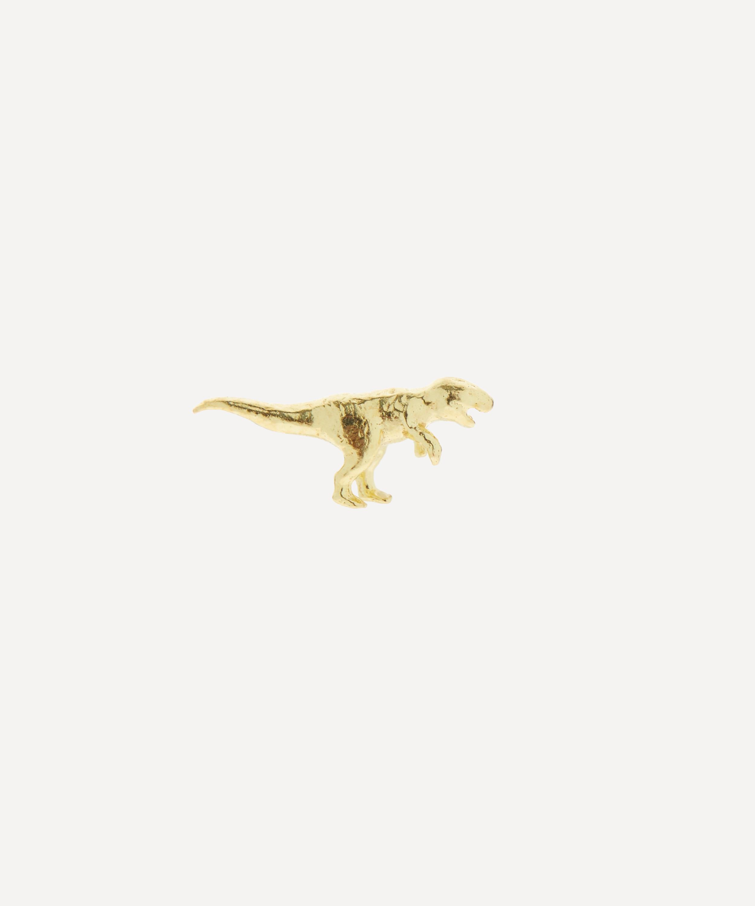 Alex Monroe - 18ct Gold Teeny Tiny T-Rex Single Stud Earring