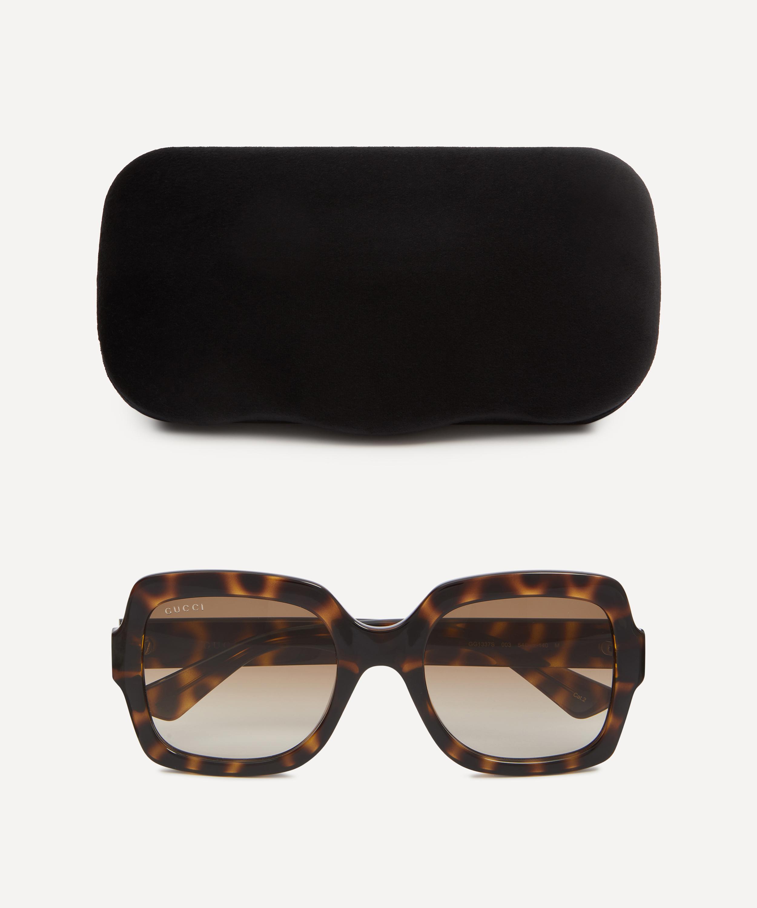 Gucci - Oversized Polarised Square Acetate Havana Sunglasses image number 4