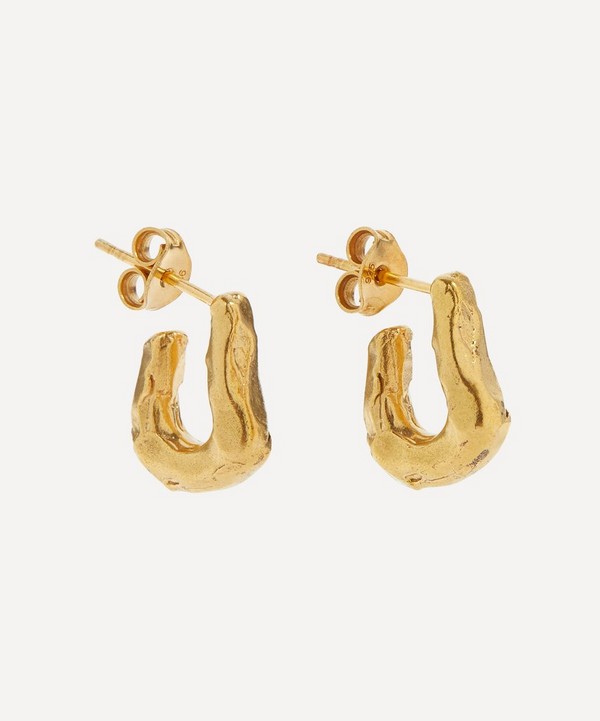 Alighieri - 24ct Gold-Plated The Mini Link of Wanderlust Hoop Earrings image number null