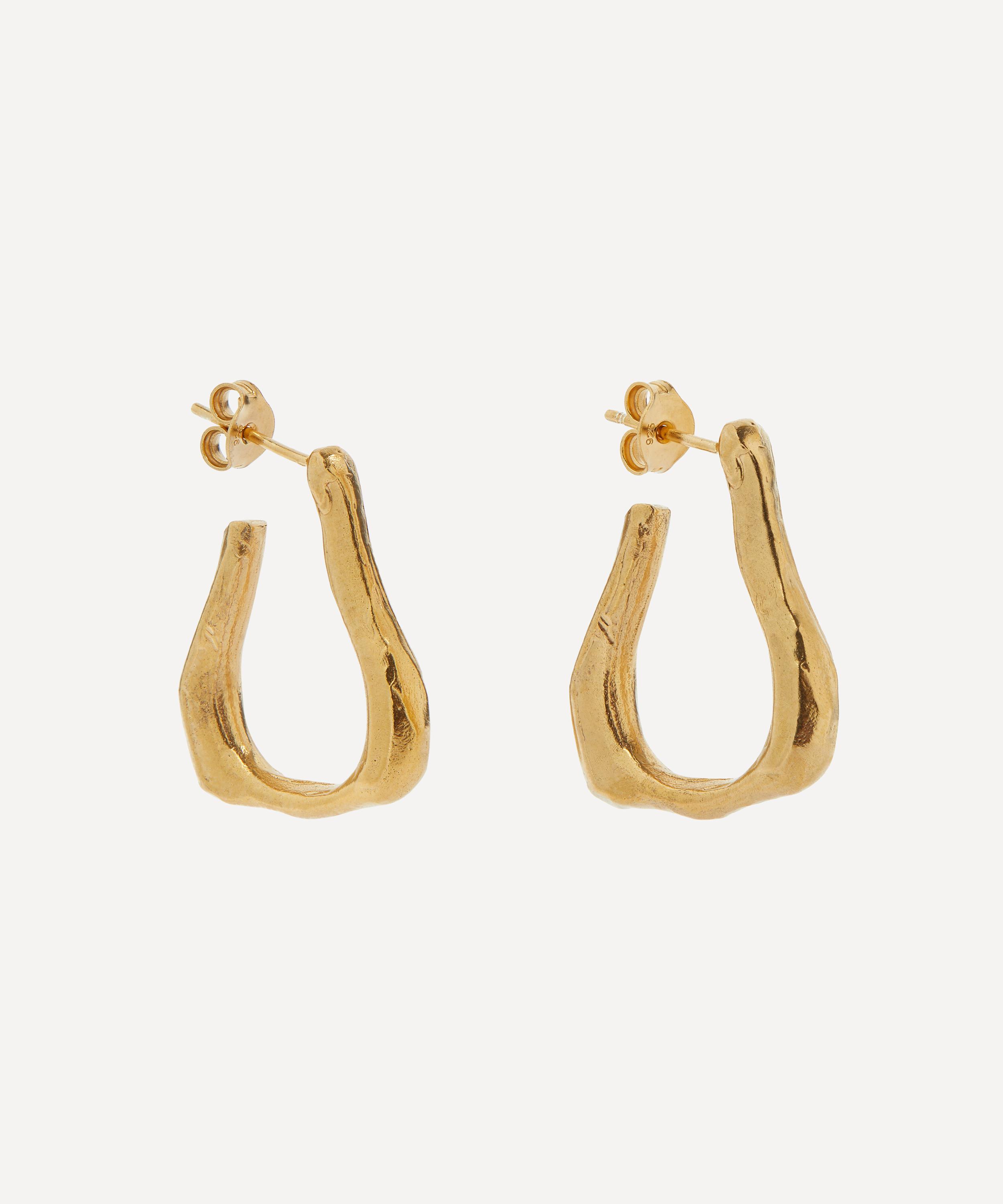 Alighieri - 24ct Gold-Plated The Link of Wanderlust Hoop Earrings image number 0