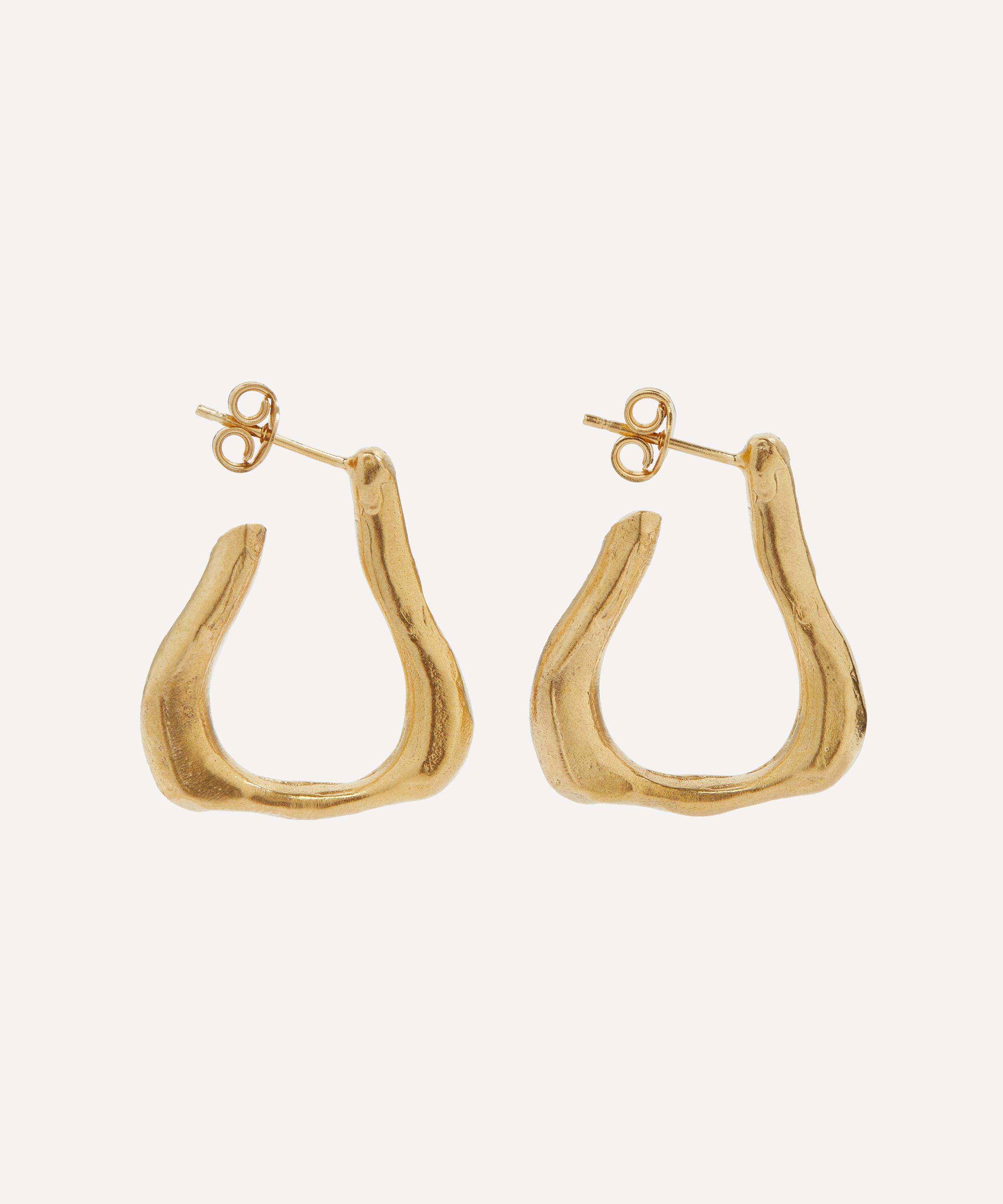 Alighieri - 24ct Gold-Plated The Link of Wanderlust Hoop Earrings image number 1